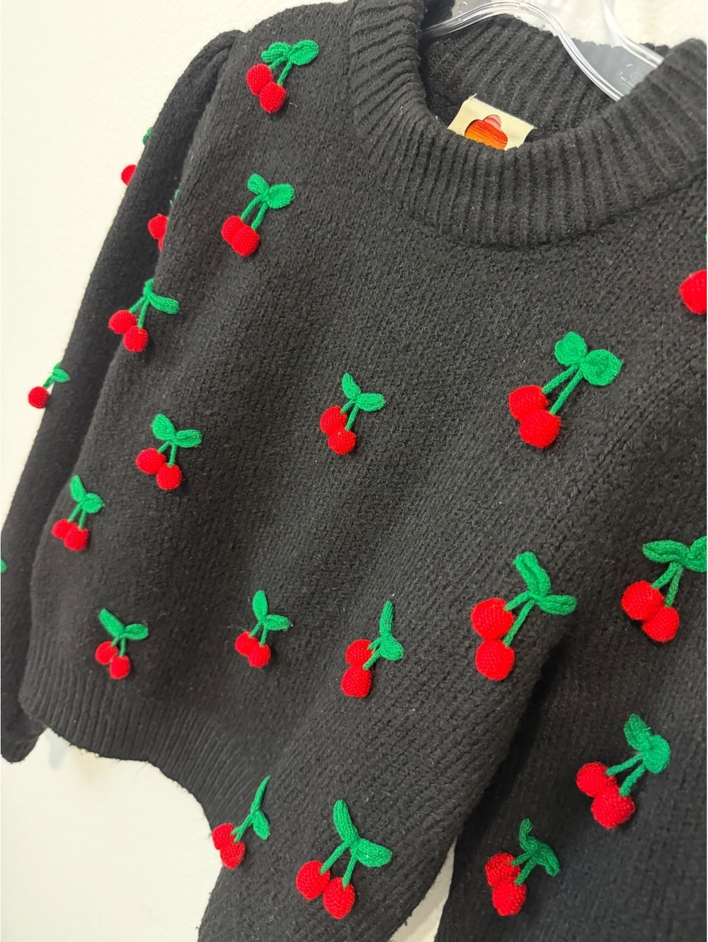 Farm Rio Crew Neck Long Sleeve Pom-Pom Pullover Sweater Women's Size M - Picture 3 of 10